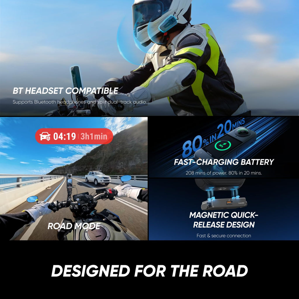 Insta360 X5 Satin White - Waterproof 8K 360° Action Camera, Leading Low Light, Invisible Selfie Stick Effect, Rugged and Replaceable Lens, 3-Hour Battery, Built-in Wind Guard, Stabilization