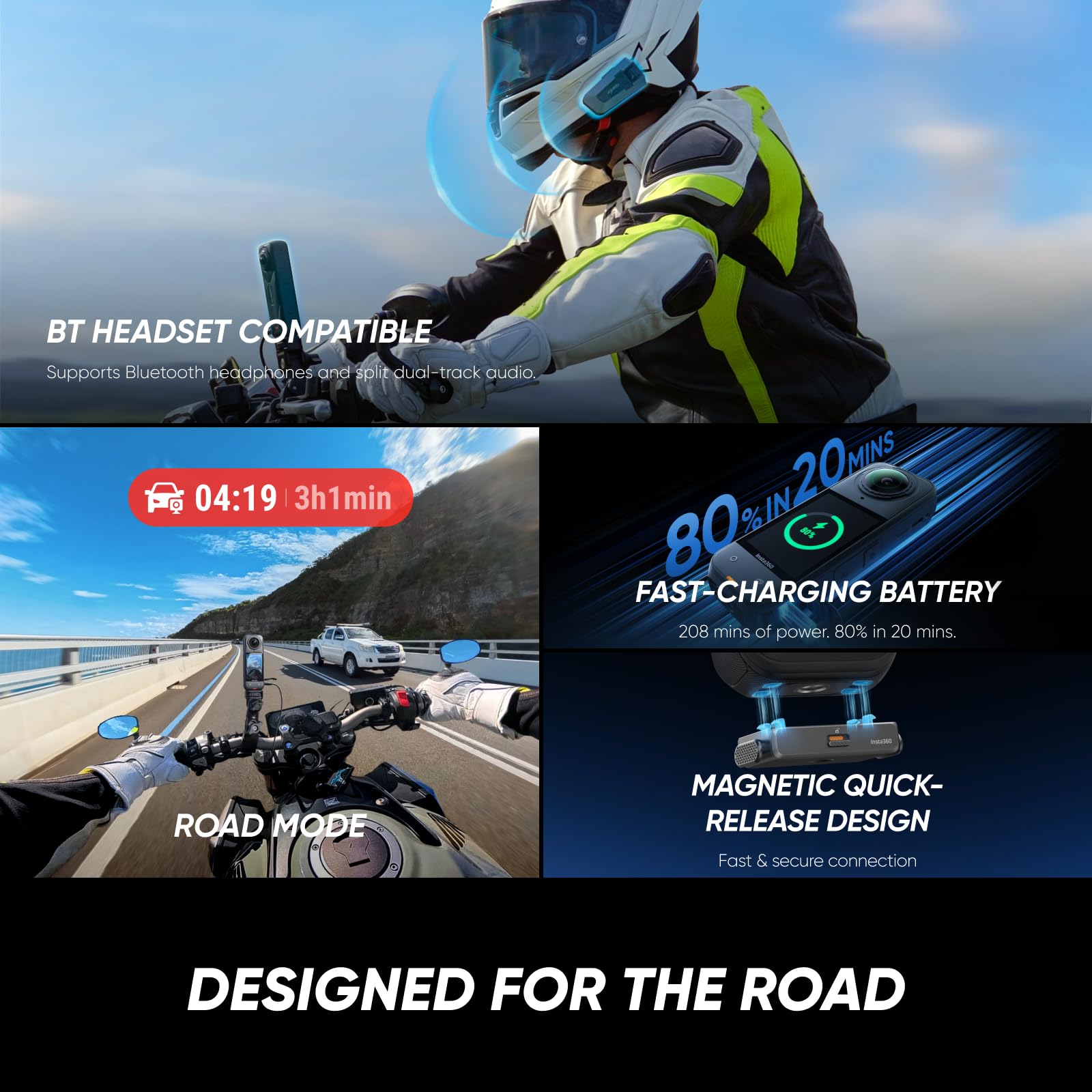 Insta360 X5 Satin White - Waterproof 8K 360° Action Camera, Leading Low Light, Invisible Selfie Stick Effect, Rugged and Replaceable Lens, 3-Hour Battery, Built-in Wind Guard, Stabilization