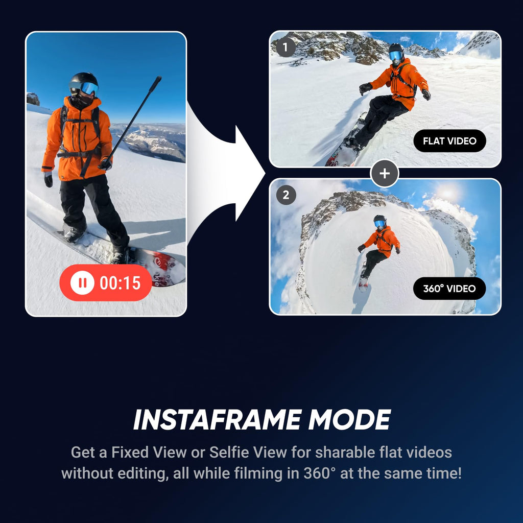 Insta360 X5 Satin White - Waterproof 8K 360° Action Camera, Leading Low Light, Invisible Selfie Stick Effect, Rugged and Replaceable Lens, 3-Hour Battery, Built-in Wind Guard, Stabilization