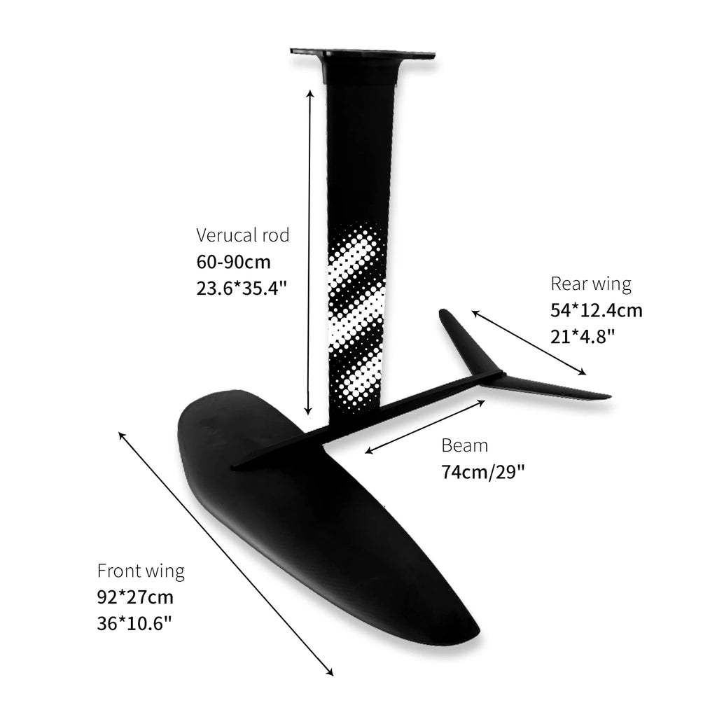 Spatium Light Grey 4㎡5㎡6㎡ Wind Wing With Hydrofoil Board Set Including Board and Hydrofoil and Wind Wing