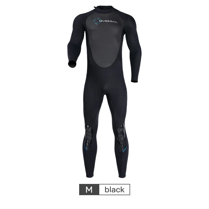 DIVE&SAIL 3mm Neoprene Man Back Zipper Sport Wear Long Sleeve Pants Wet Suit Wetsuits for Snorkeling