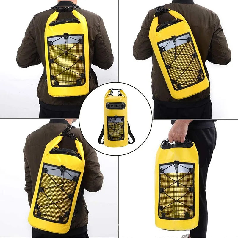 Sinodiving Dry Bag Waterproof Backpack Sports Roll Top Bag for Boating Kayaking Fishing Rafting Swimming bag