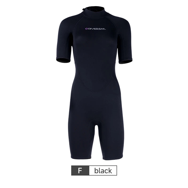 DIVE&SAIL Manufacturer Back Zipper Short Sleeve Full Body 1.5mm Neoprene Diving Suits Wetsuit