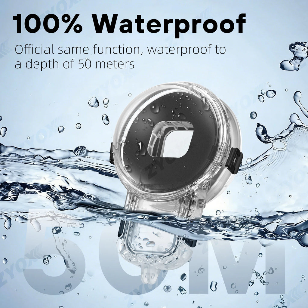Invisible Dive Case Pro For Insta360 X5, 50M Completely Invisible Design Allows For Seamless 360 Underwater Shots Accessories