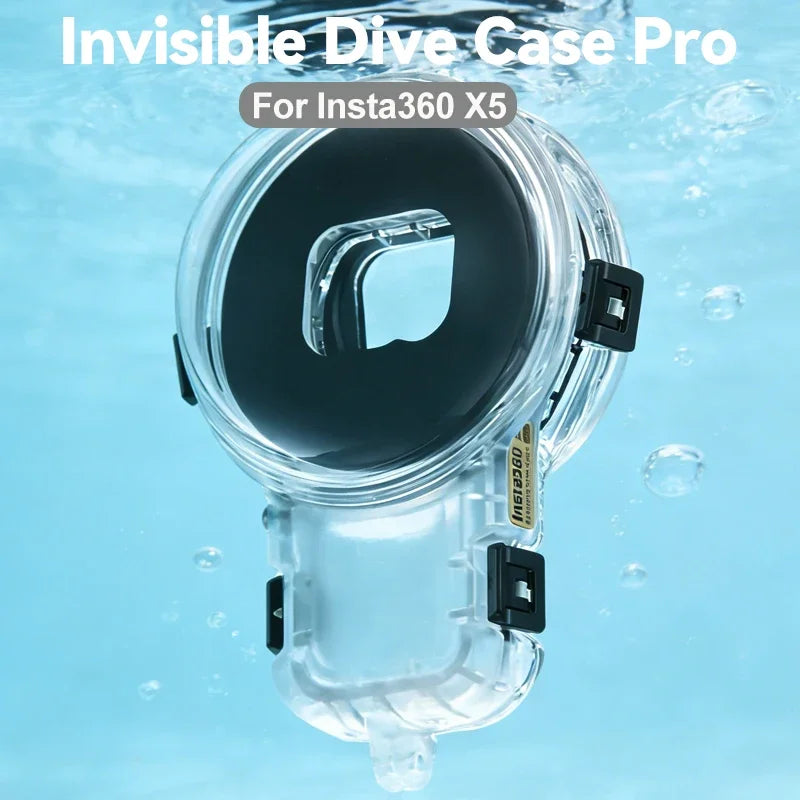 For Insta 360 X5 Invisible Dive Case Pro Waterproof Splash Housing Underwater Dive Protective Shell for Insta360 X5 Accessories