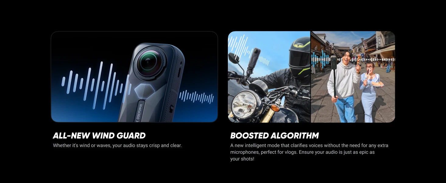 Insta360 X5 - Waterproof 8K 360° Action Camera, Leading Low Light, 3-Hour,Triple AI Chip Design Battery,