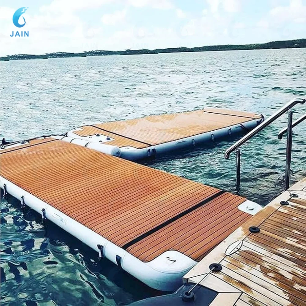 Inflatable Floating Dock Platform Non-Slip Floating Island Raft Perfect for Pool, Beach, Lake and Ocean Recreation