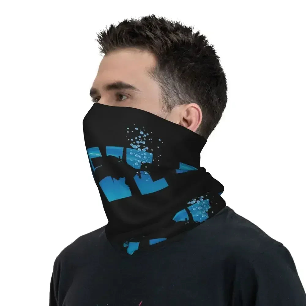 Dive Scuba Diver Bandana Neck Cover Printed Diving Wrap Scarf Multifunctional Face Mask Fishing for Men Women Adult All Season