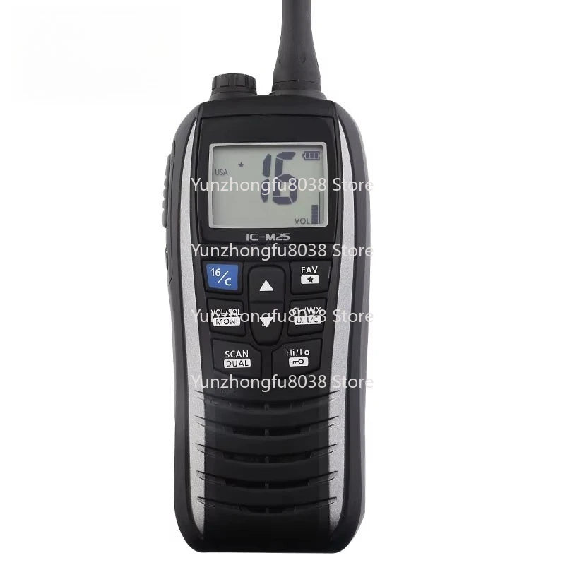 IC-M25 VHF Portable Marine Handheld Two-way Walkie-talkie, 5w Emergency Walkie-talkie with Long Microphone DMR Wireless Radio