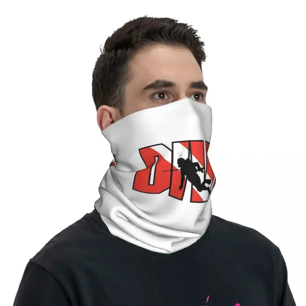 Dive Scuba Diver Bandana Neck Cover Printed Diving Wrap Scarf Multifunctional Face Mask Fishing for Men Women Adult All Season