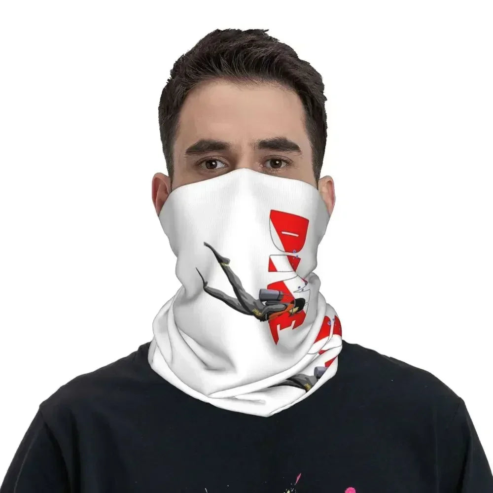 Dive Scuba Diver Bandana Neck Cover Printed Diving Wrap Scarf Multifunctional Face Mask Fishing for Men Women Adult All Season