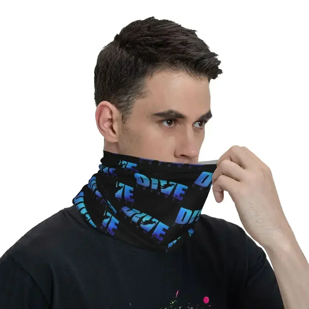 Dive Scuba Diver Bandana Neck Cover Printed Diving Wrap Scarf Multifunctional Face Mask Fishing for Men Women Adult All Season