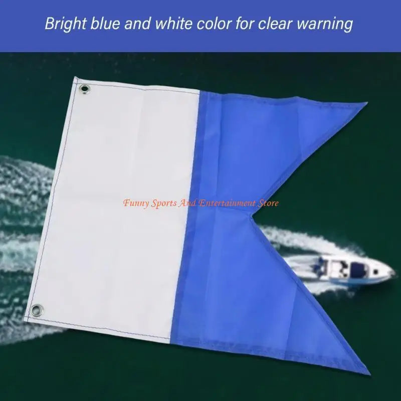 C4DE White And Blue Scubas Diving Dive Boats Flags International Diver Flags Marine Diving Warning Flags Diving Accessory