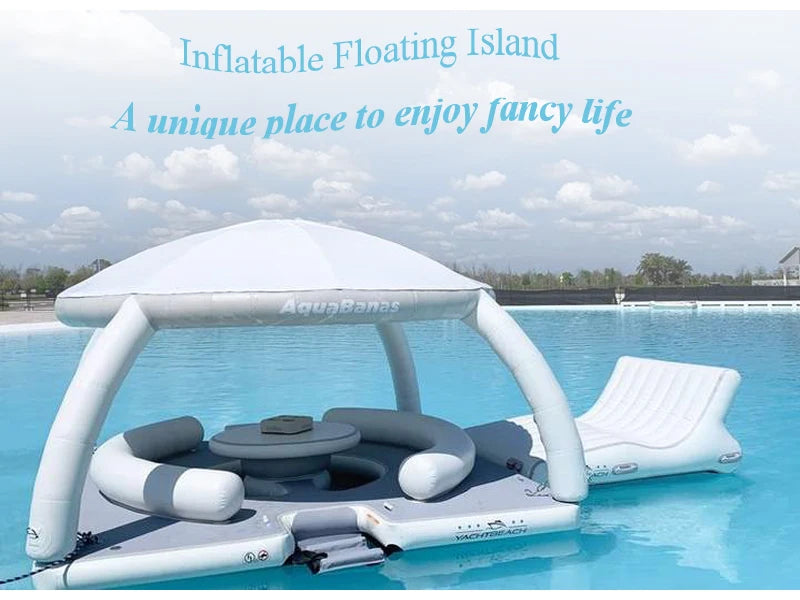Summer Inflatable Water Park Floating Pier Inflatable Island Ocean/Lake/Pool