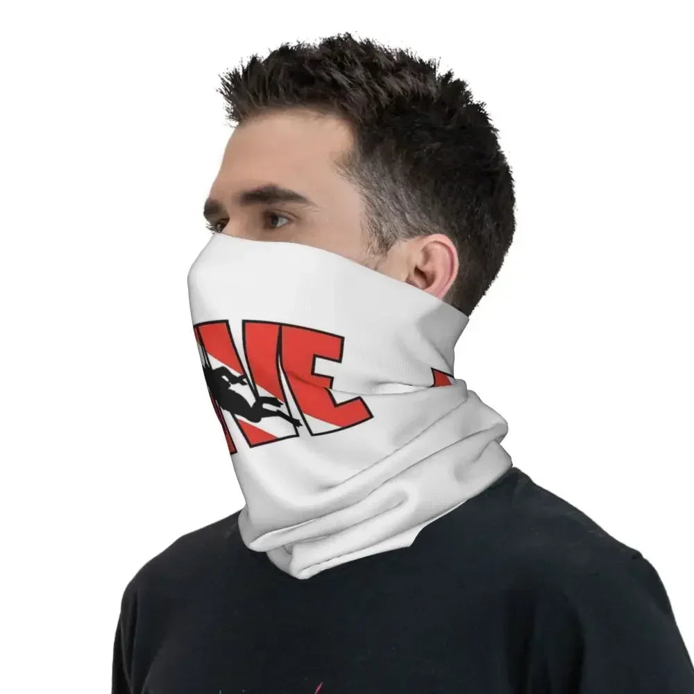 Dive Scuba Diver Bandana Neck Cover Printed Diving Wrap Scarf Multifunctional Face Mask Fishing for Men Women Adult All Season