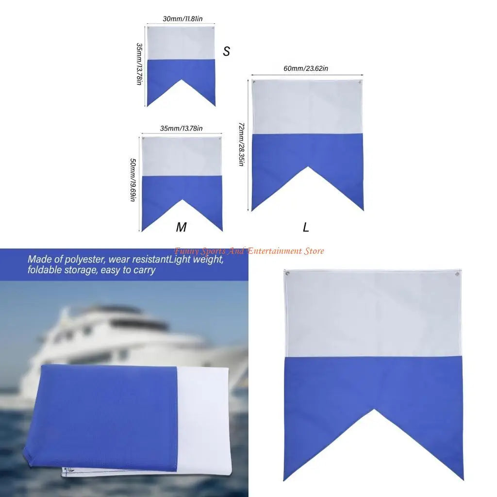 C4DE White And Blue Scubas Diving Dive Boats Flags International Diver Flags Marine Diving Warning Flags Diving Accessory