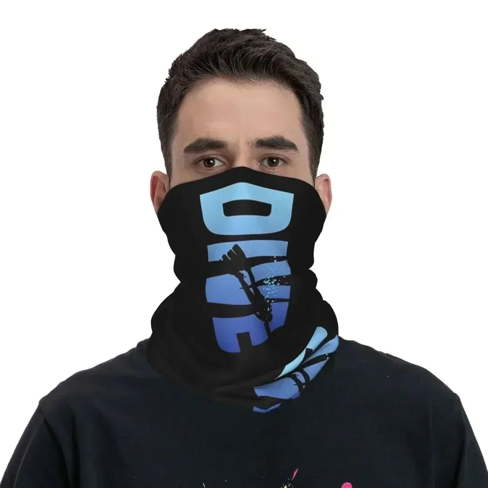 Dive Scuba Diver Bandana Neck Cover Printed Diving Wrap Scarf Multifunctional Face Mask Fishing for Men Women Adult All Season