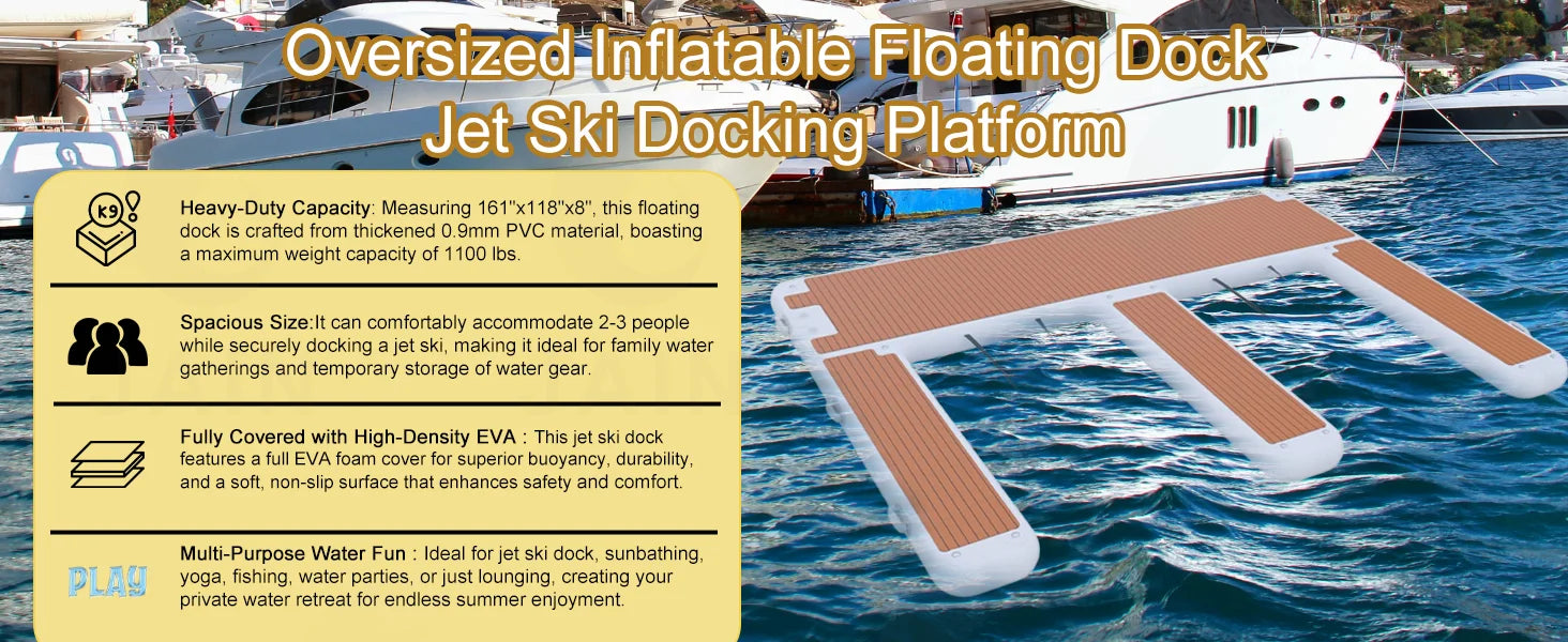 Inventory EVA Non-slip Inflatable Floating Swimming Pool for Ocean&Sea Yacht Dock Platform Island with Net Free Shipping