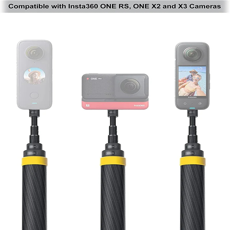 X5 Insta360 3m 9.8ft Extended Edition Selfie Stick for X4, X3, ONE RS, ONE X2, ONE R, ONE X, ONE Action Camera