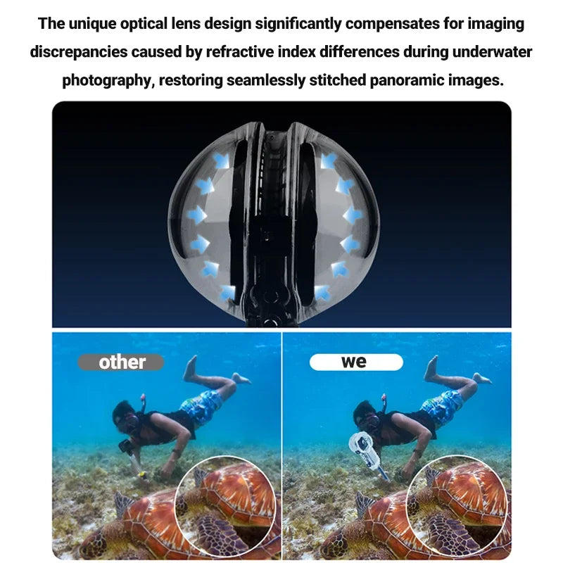 For Insta 360 X5 Invisible Dive Case Pro Waterproof Splash Housing Underwater Dive Protective Shell for Insta360 X5 Accessories