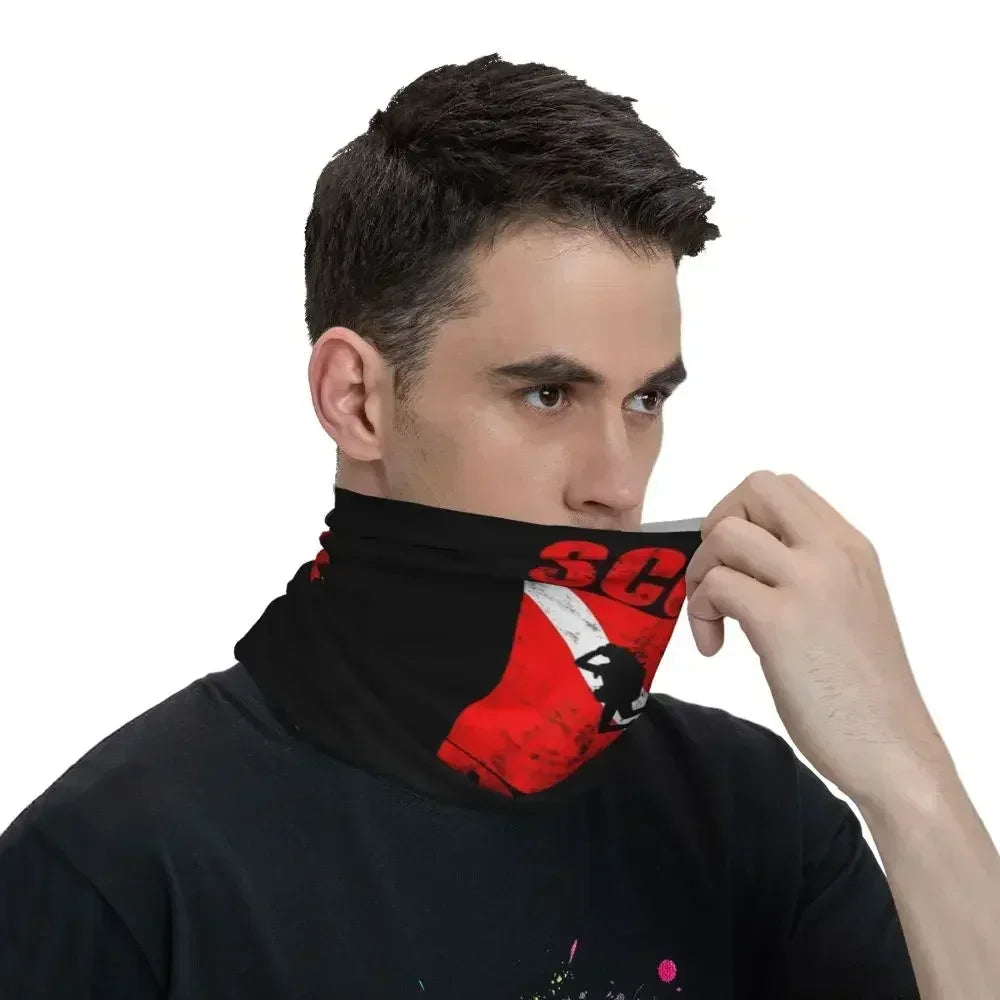 Dive Scuba Diver Bandana Neck Cover Printed Diving Wrap Scarf Multifunctional Face Mask Fishing for Men Women Adult All Season