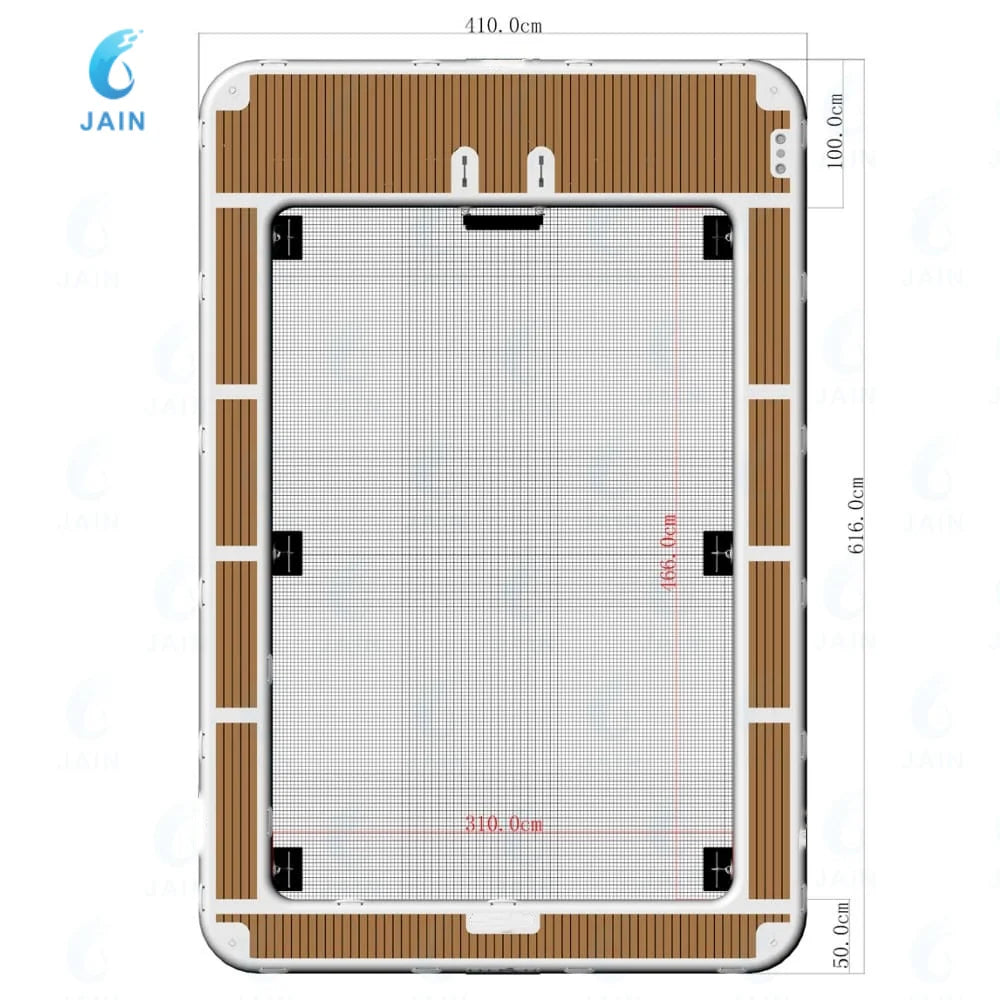 Inventory EVA Non-slip Inflatable Floating Swimming Pool for Ocean&Sea Yacht Dock Platform Island with Net Free Shipping