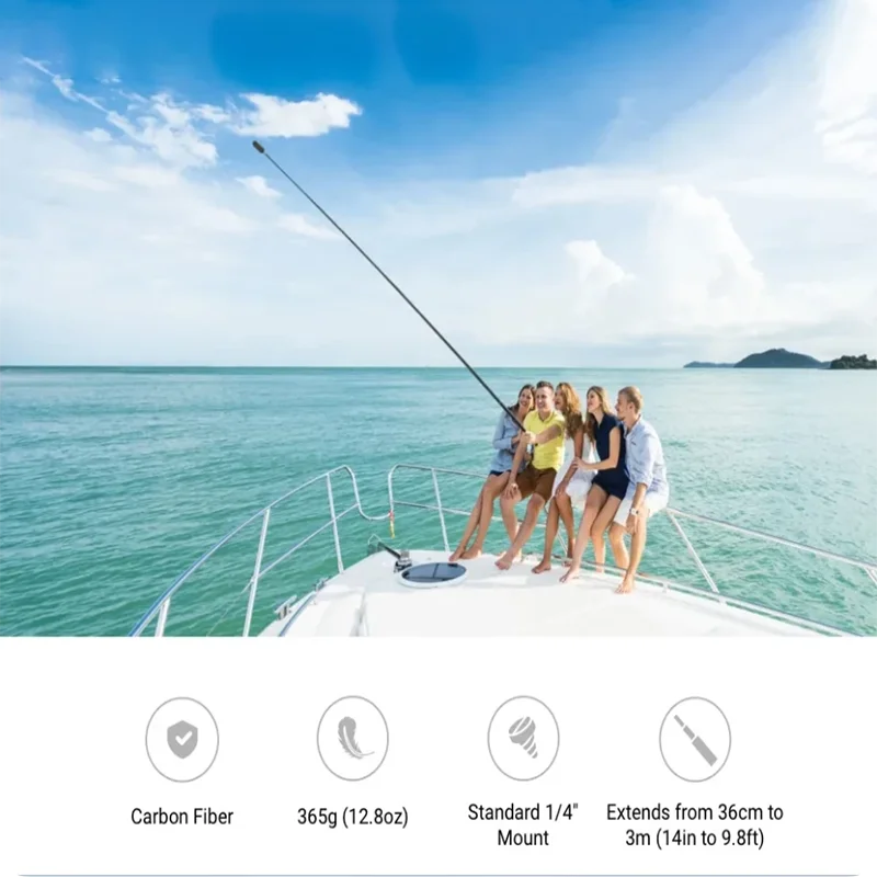 X5 Insta360 3m 9.8ft Extended Edition Selfie Stick for X4, X3, ONE RS, ONE X2, ONE R, ONE X, ONE Action Camera