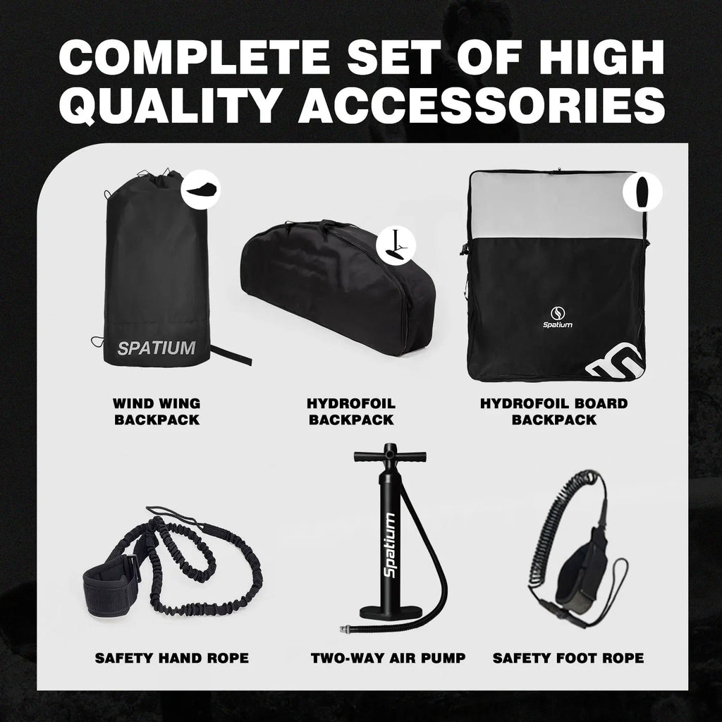 Spatium Light Grey 4㎡5㎡6㎡ Wind Wing With Hydrofoil Board Set Including Board and Hydrofoil and Wind Wing