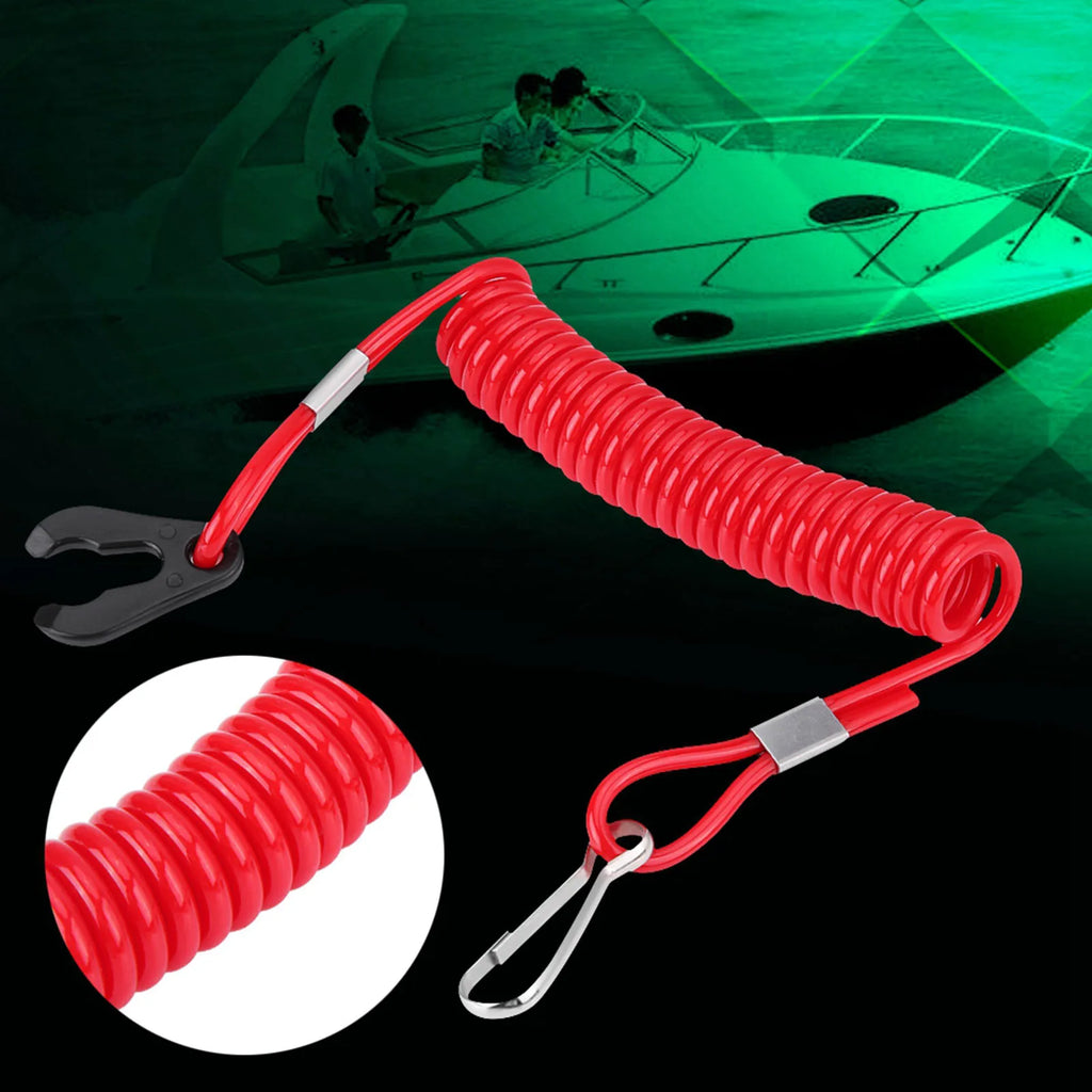 Boat Engine Kill Stop Switch Emergency Stop Switch Safety  Lanyard Rope Universal For Motorboat And Outboard Motors